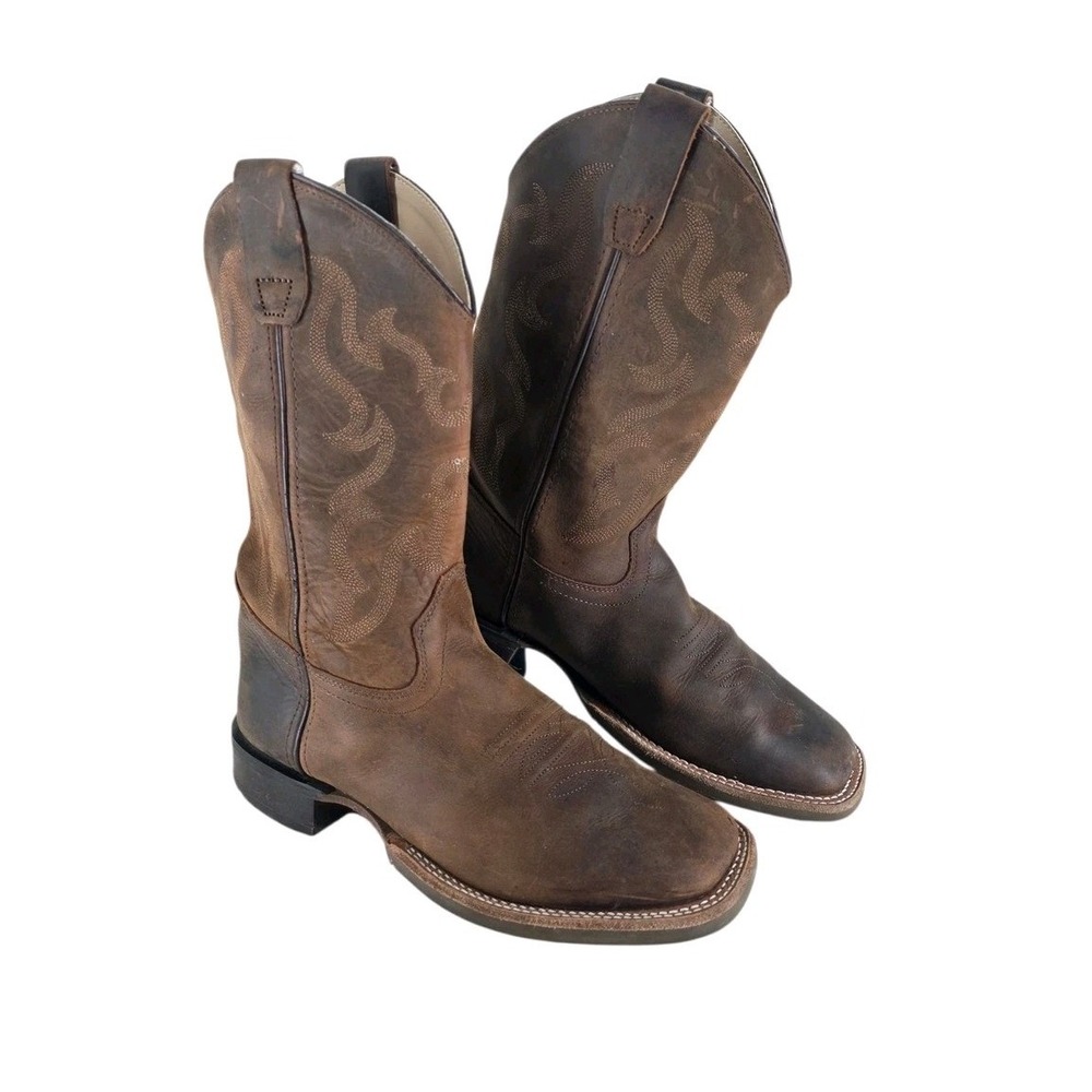 Cody James Nash Distressed Western Boots Boys 5 D Brown Leather Cowboy Rodeo